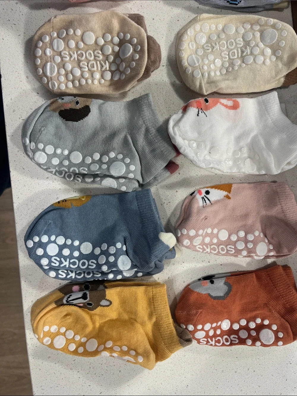 Kids Non-Slip Footie Socks - Multi Animal Pack
